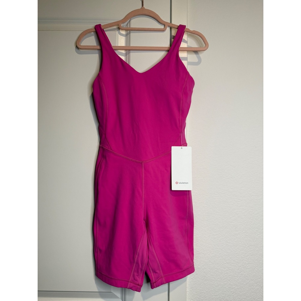 Lululemon Align Bodysuit 8" Ripened Raspberry Pink Nulu Size 6 NWT